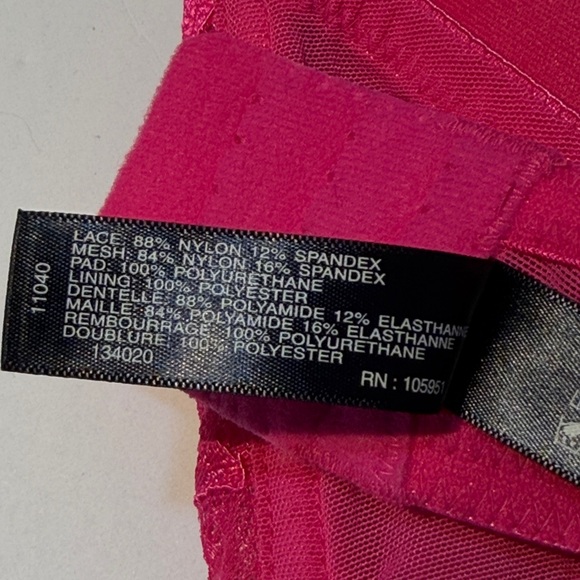 NATORI Zen Contour Lace Underwire Cami Bra In Hot Pink‎ 32DDD NWOT - Picture 12 of 12